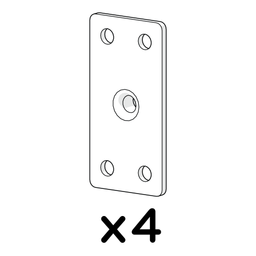 Autodoor bracket threaded - pack of 4