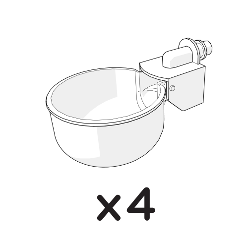 Chicken Waterer Autofill Cups - Pack of 4