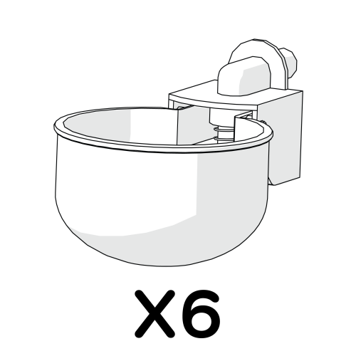 Chicken waterer autofill cups - pack of 6