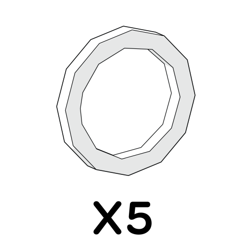 Chicken waterer cup and nipple seals - pack of 5