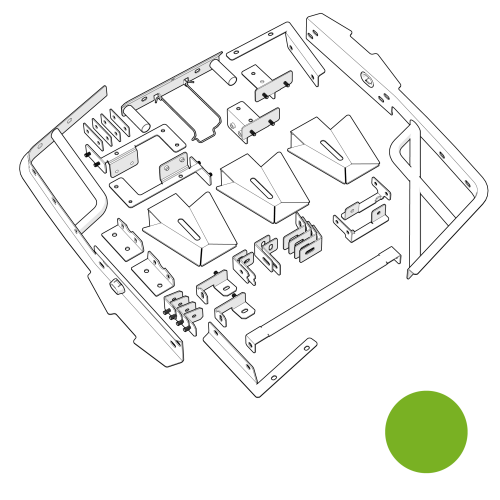 Eglu pro metal brackets pack - leaf green