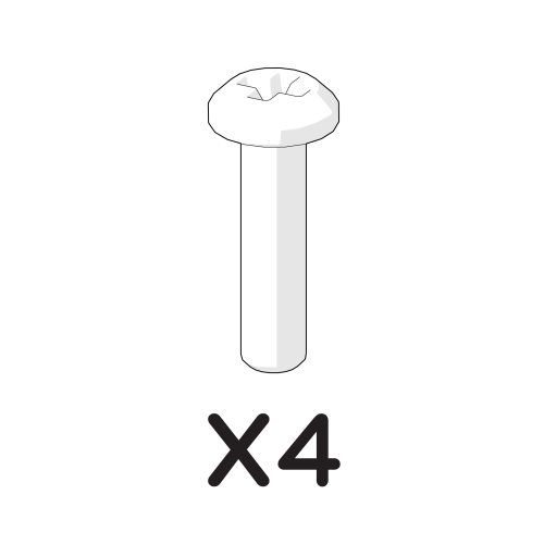 Maskinskruv pozi pan m4 x 16mm - förpackning med 4 st