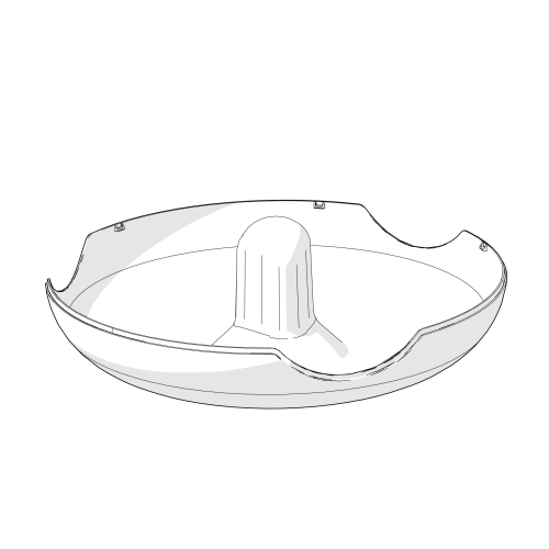 Kyllingefoderautomat uden spild, 6 lb – nederste del