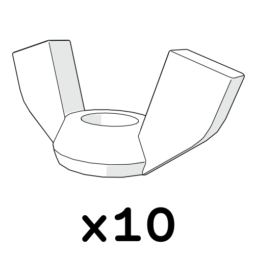 Wing nut - pack of 10