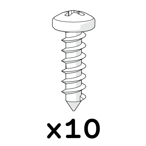 Wood screw 3.5x12mm pozi pan - pack of 10