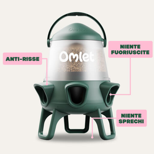 Mangiatoia per polli da 11 kg senza sprechi, spedizione tramite usps