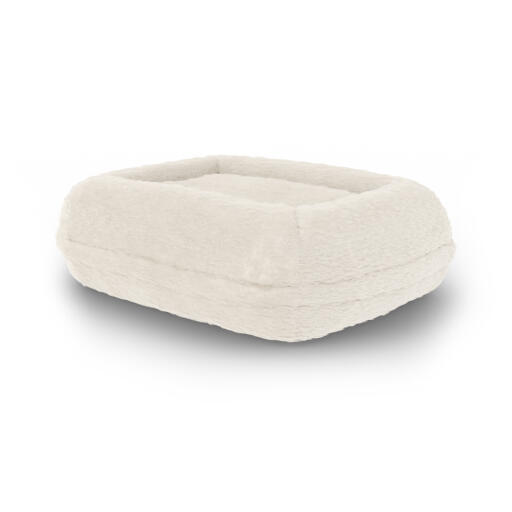 Omlet Maya Cat Donut Bed in Snowball White