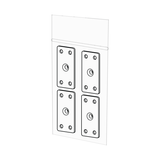 Autodoor bracket threaded - pack of 4