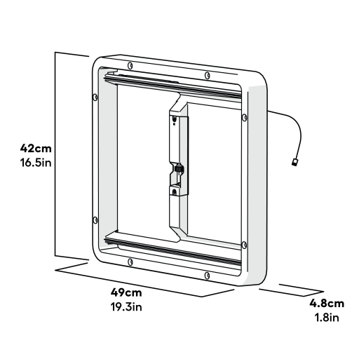 Autodoor dimensioni del telaio con gruppo motore (014.0026)
