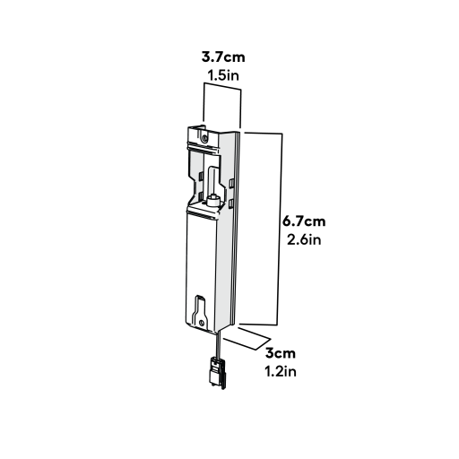 Autodoor motor pcb assembly with connector dimensions (014.0077)