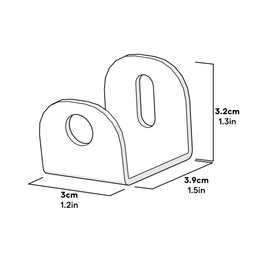 Autodoor mounting bracket - pack of 2 dimensions