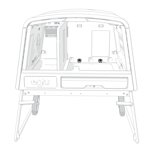 Autodoor mounting bracket - pack of 2 on Eglu Cube