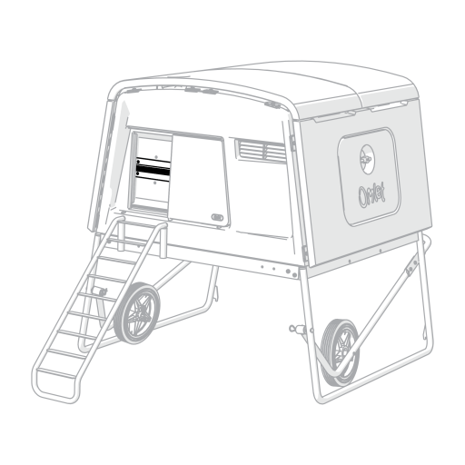 Autodoor removable door rack on Eglu Cube