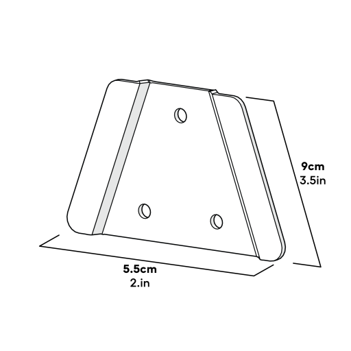 Control panel mount plate dimensions (014.1135)