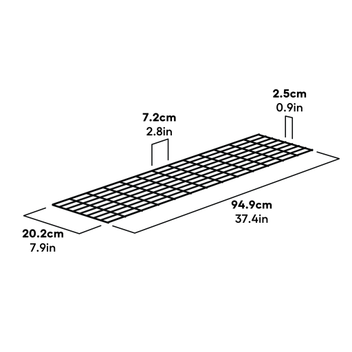 Cube Mk2 Run Panel Skirt Straight Dimensions (064.1074)