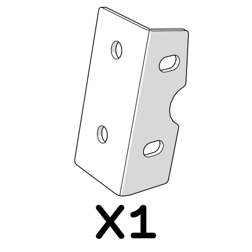 Bracket Side Panel to Back Bar Bottom Right 114.1040 x1