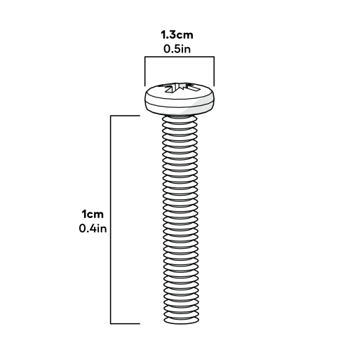 Vite a macchina m6x40mm pozi pan - confezione da 10 dimensioni