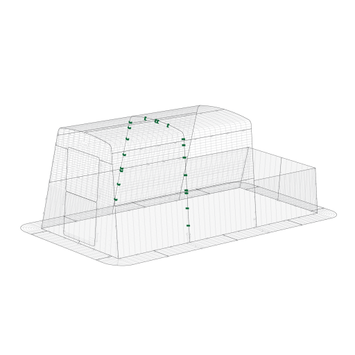 Mighty clips d on Eglu Cube  run extension usa