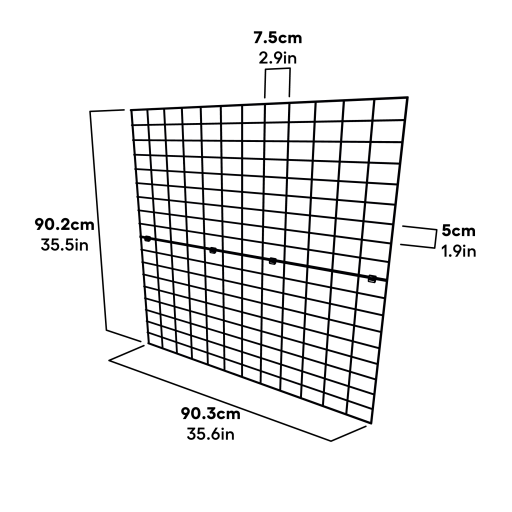 Dimensions du panneau supérieur du parc extérieur pour animaux de compagnie (041.0081)