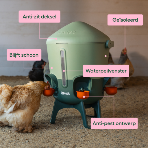 Geïsoleerde kippenbeker van usps