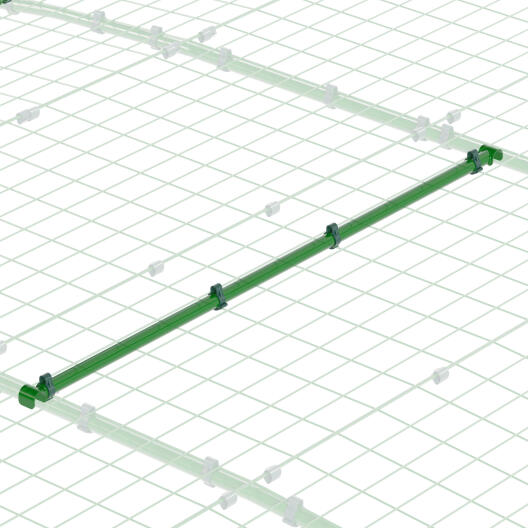 walk in run support pole with mesh