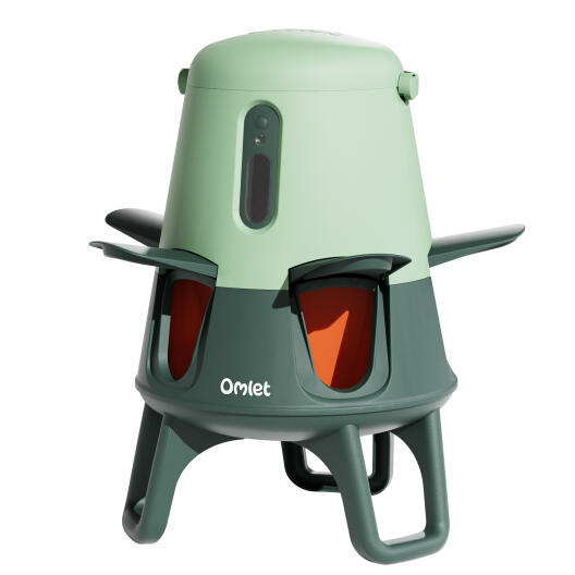 Omlet smart automatic chicken feeder in sage green