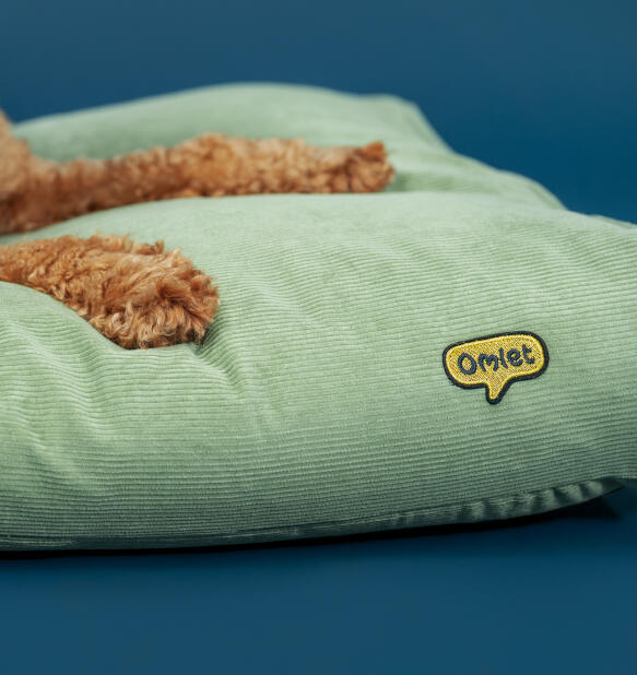 cushion dog bed page - green soft and comfy