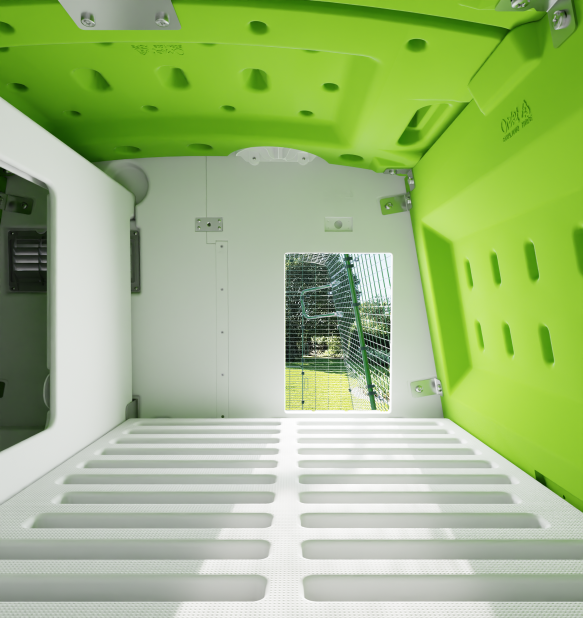 Interior of our spacious chicken coops