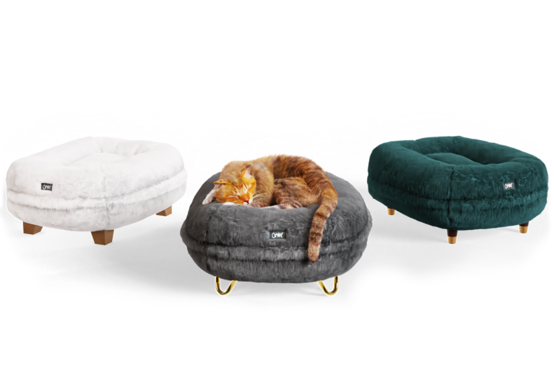 Lits pour chats en forme de beignet