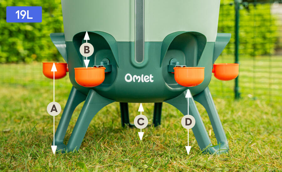 omlet insulated chicken waterer dimensions