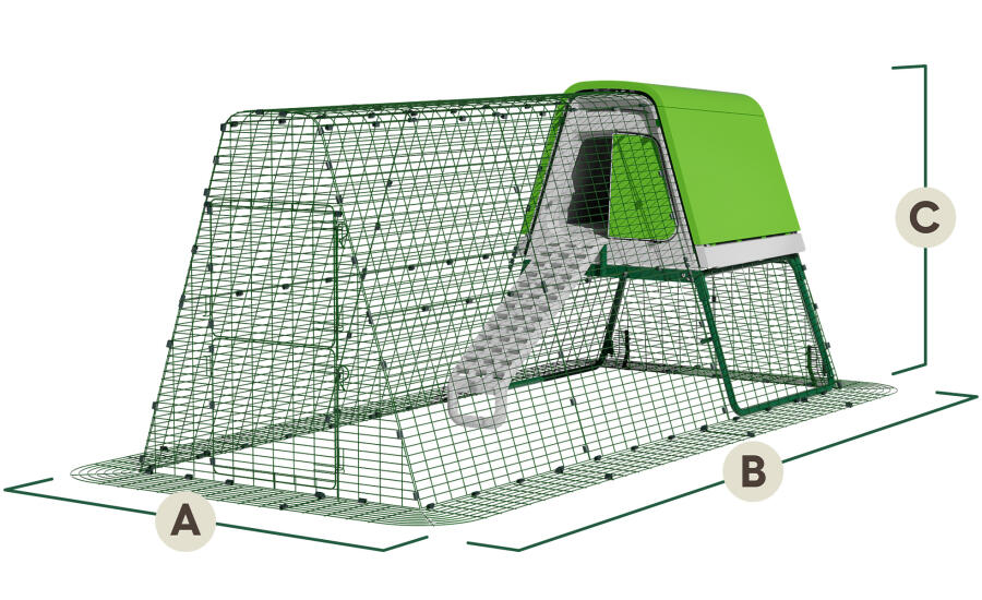 Eglu Go dimensions de la structure