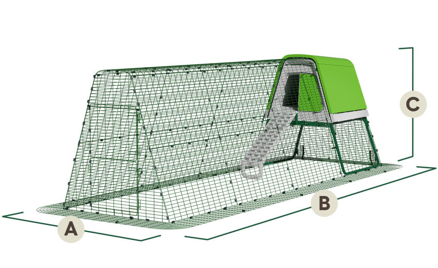 Eglu Go dimensions de la structure