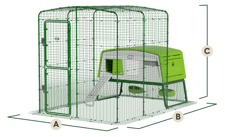 Eglu pro with walk in run dimensions