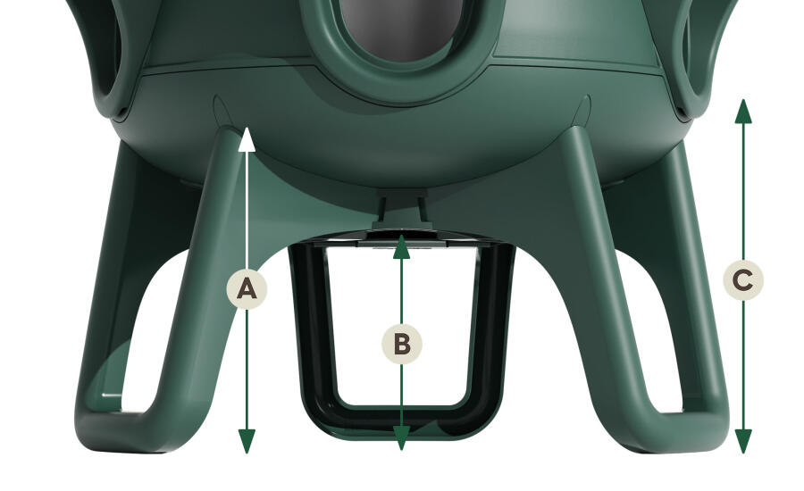 no waste smart feeder leg dimensions