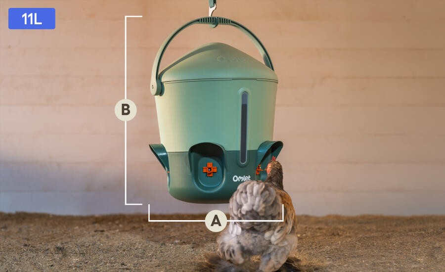 Medium Omlet waterer hangende afmetingen