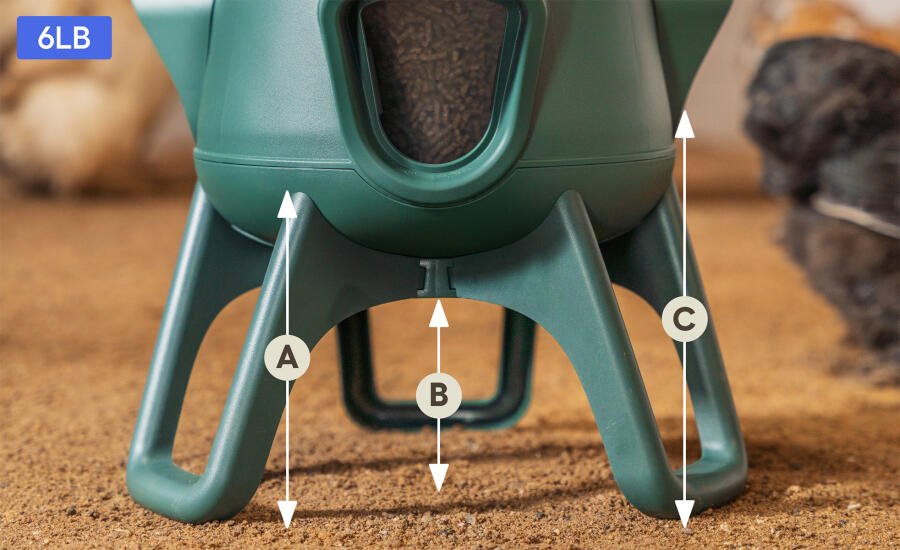 No waste feeder dimensions
