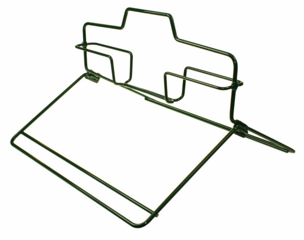 Grønt stativ til vand- og fodertrug