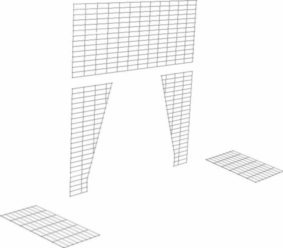 The weldmesh panels needed to connect a new Eglu Cube to a Walk in Chicken run