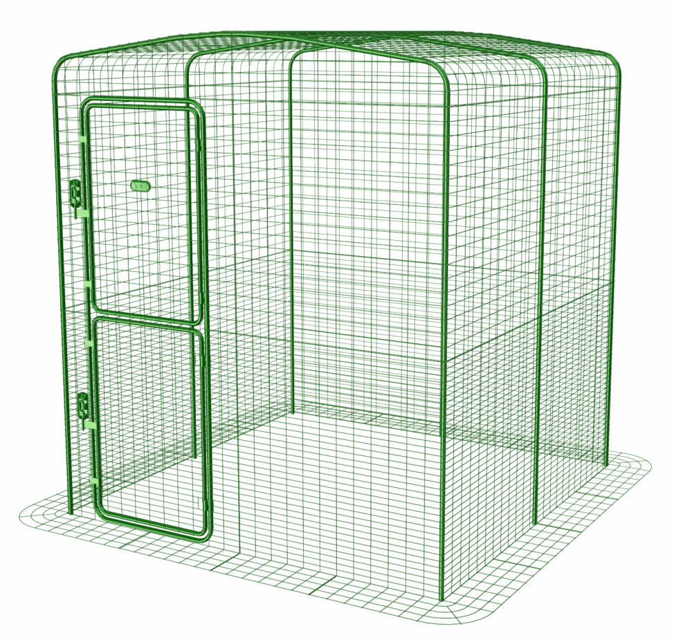 2 x 2 x 2 begehbarer hühnerauslauf