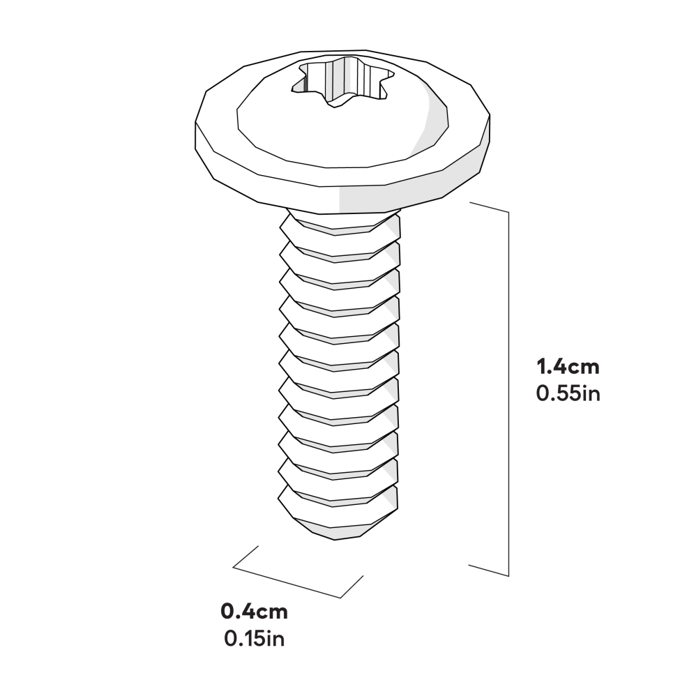 Flanged Torx Screw Stainless Steel m4x14mm dimensions