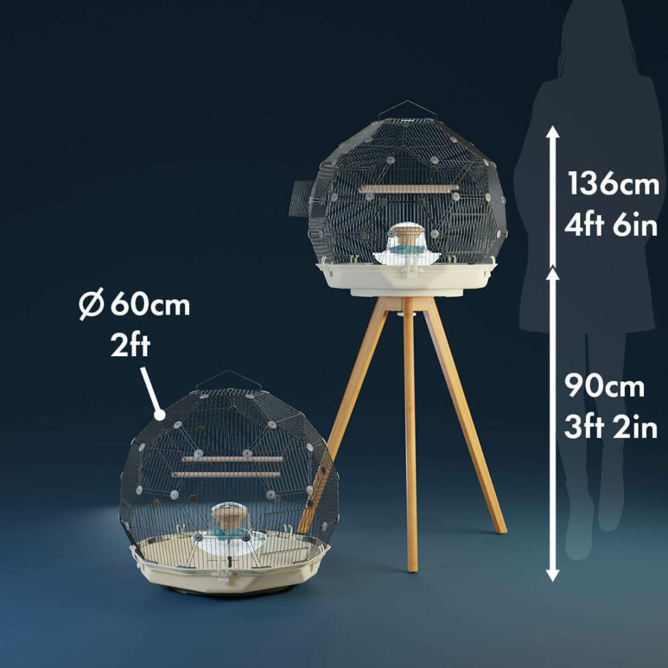 Omlet Geo afmetingen vogelkooi