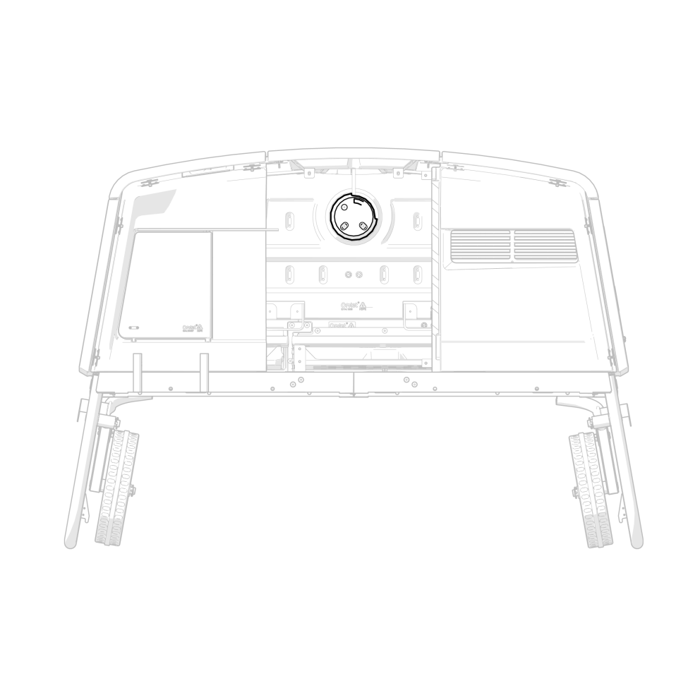 Lock arm back door cover in place Eglu pro