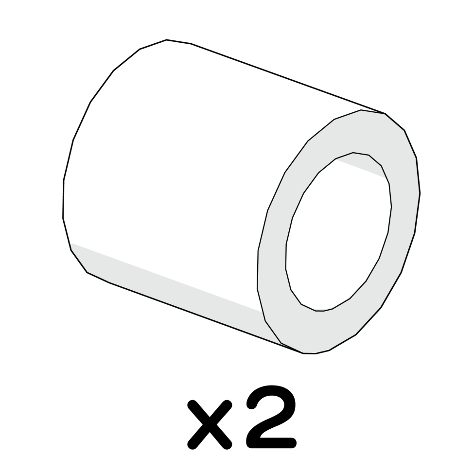 Distanziatore in nylon od20 x id13 x l20 (800.0102)