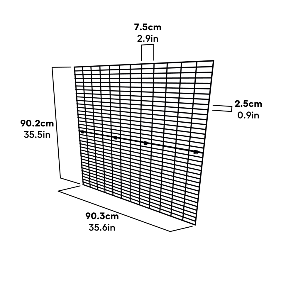 Outdoor Pet Run Panel Lower Assembly Dimensions (041.0080)
