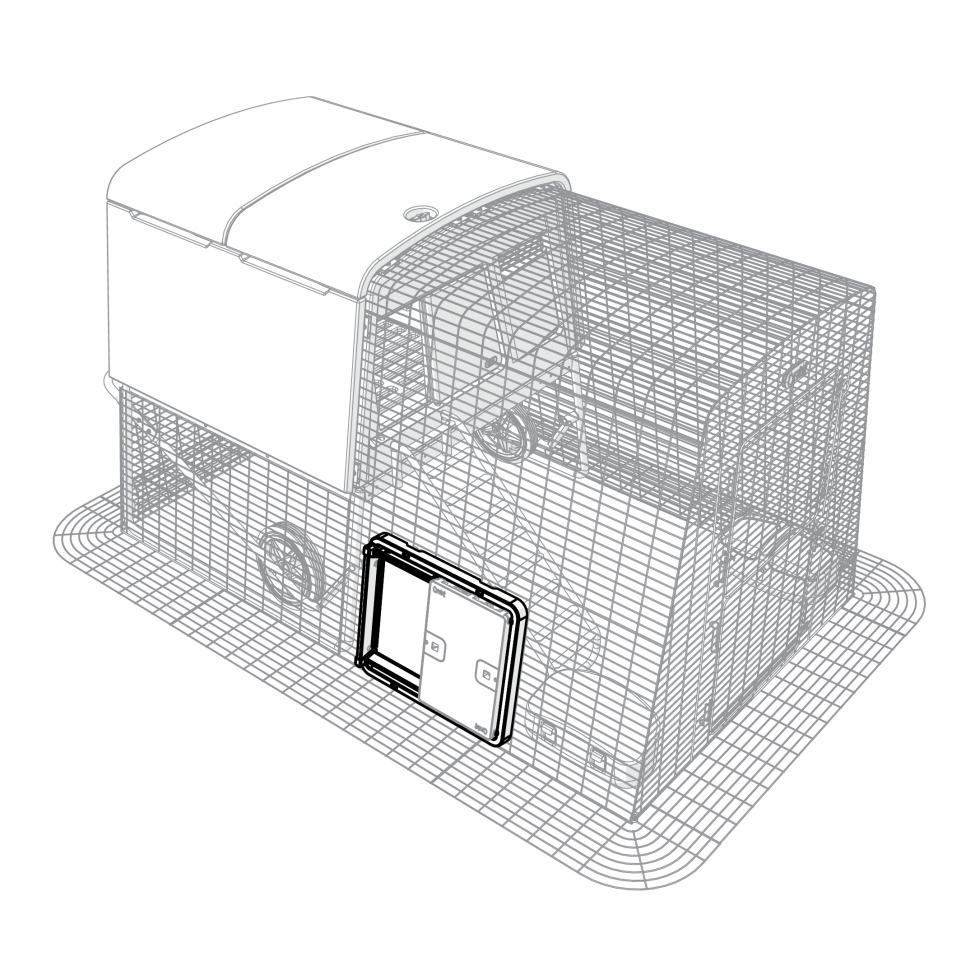 Autodoor Frame with Motor Assembly on Eglu Cube