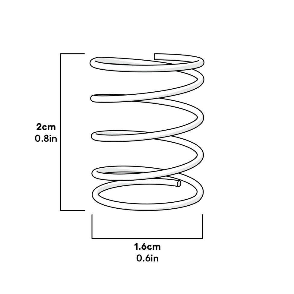 Autodoor Spring OD 16mm FL 20mm - Pack Of 2 Dimensions