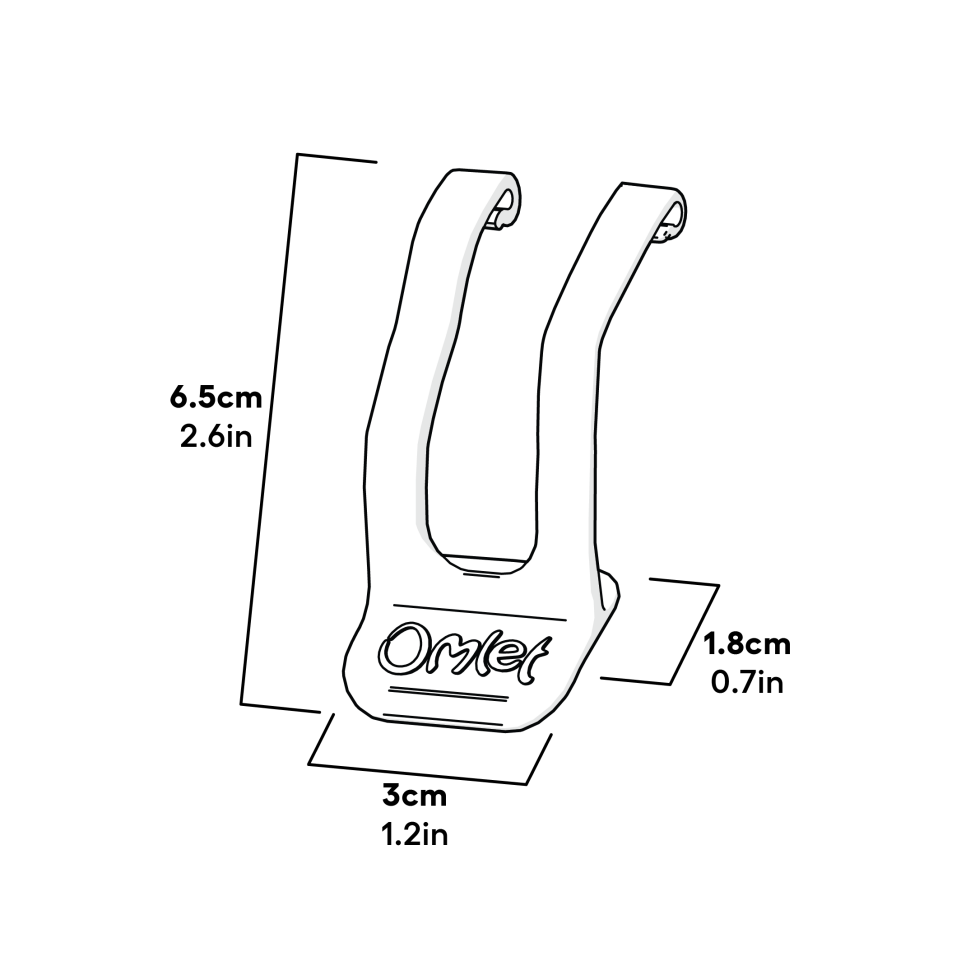 Budgie Geo 60 cage clips (bagged) - cream dimensions (052.0062.0001)