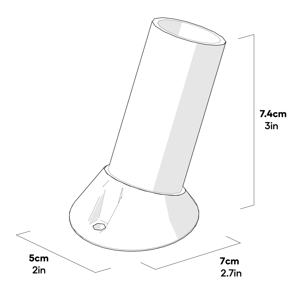 Chicken Waterer 5 Gallon Extension Leg Pack - Foot dimensions