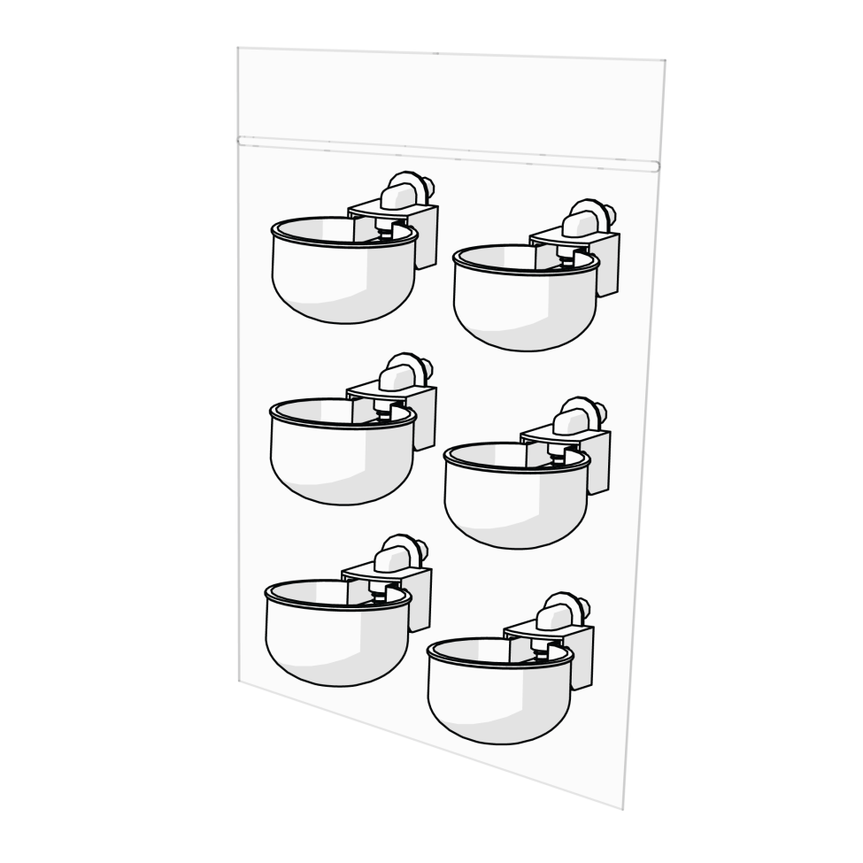 Chicken waterer autofill cups - pack of 6