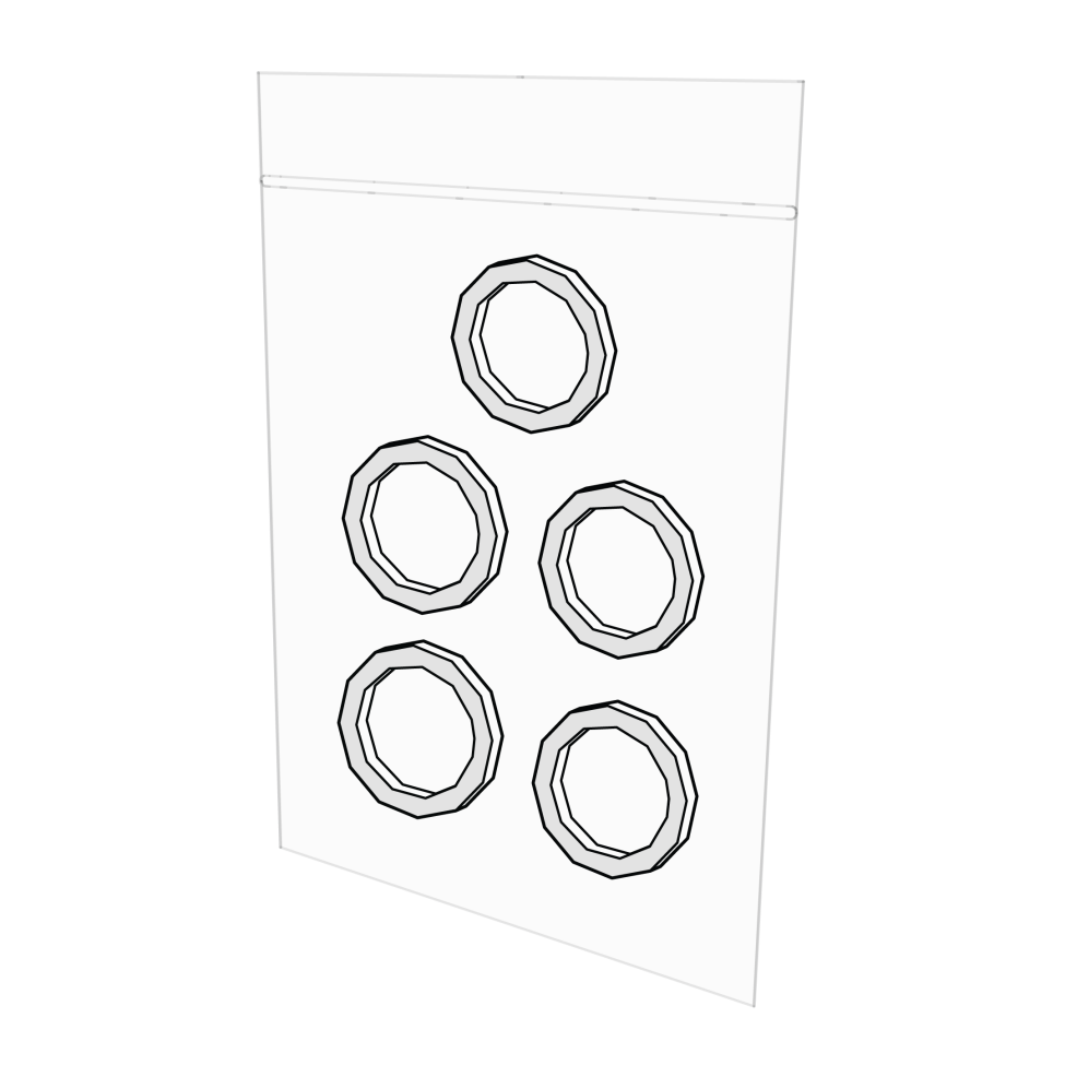 Chicken waterer cup and nipple seals - pack of 5